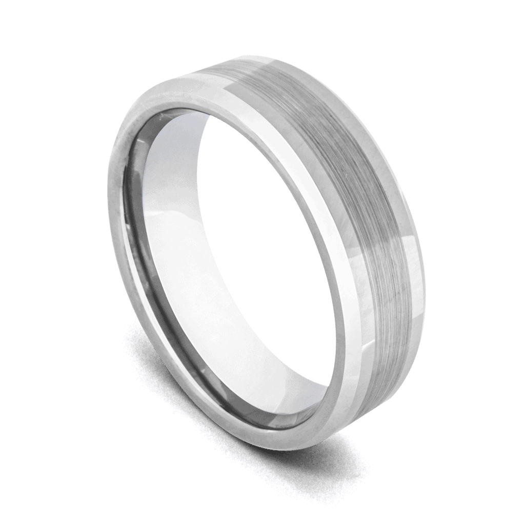 Bague en argent pour hommes, pour anniversaire de mariage, bande de fiançailles, tungstène de 6mm et 8mm, dans toutes les tailles