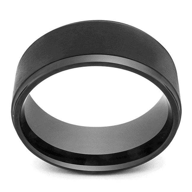 Bague Noire pour Homme - Titane