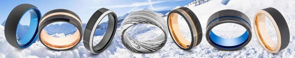Collection de bagues noires pour hommes