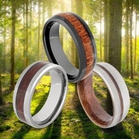 Bagues Marron / Bois pour Homme