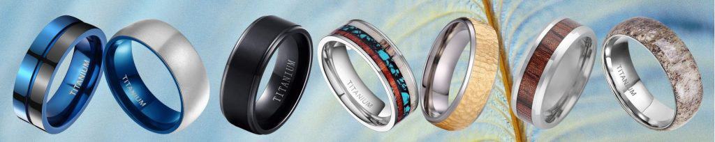 Collection de bagues en titane pour hommes
