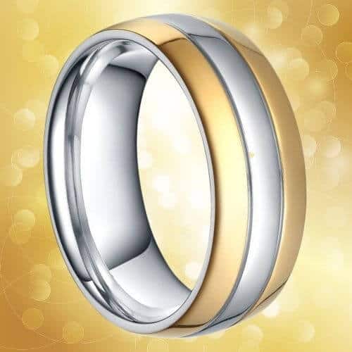 bague en or pour hommes, design de style traditionnel moderne dans toutes les tailles 8mm