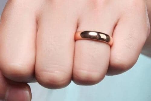 Bague en carbure de tungstène pour hommes en or rose