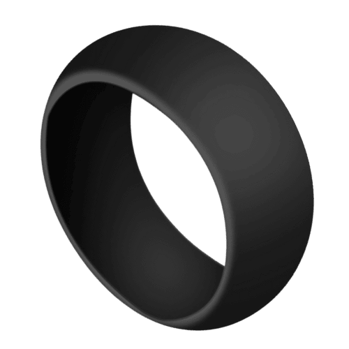 Kepler – Men’s Silicone Ring – Black Domed