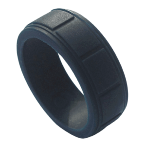 bague homme silicone motif brique bleu marine Velocity 8mm