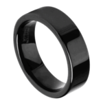 Ebony - Bague pour Homme en Tungstène - Anneau Noir 8 mm