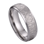 Groovy - Bague Titane Homme - Argent 7mm