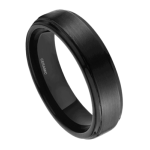 bague noire pour homme en céramique 6 mm ou 8 mm anniversaire de mariage moderne ou bande de fiançailles dans toutes les tailles