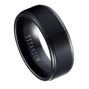 bague homme noir anniversaire de mariage bande de fiançailles titane brossé 6mm 8mm bague dans toutes les tailles