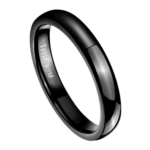 Venture - Bague pour Homme en Titane - Anneau Noir 4 mm