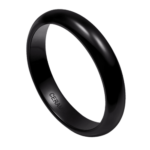 Mountaineer - Bague en Céramique pour Homme - Noir - 4mm