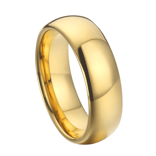 King – Men’s Tungsten Ring – Gold 6mm or 8mm