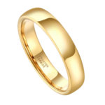 King Thin Style - Bague en Tungstène pour Homme - Or - 4mm