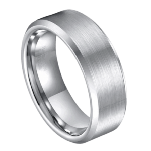 bague en argent pour homme pour anniversaire de mariage ou fiançailles. Bande de tungstène de 6 mm ou 8 mm