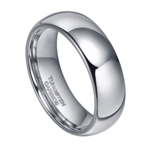 bague de mariage pour hommes en argent ou bande de fiançailles anniversaire polie bande de tungstène de 6 mm 8 mm dans toutes les tailles design traditionnel moderne