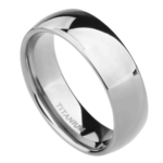 Resolve - Bague en Titane pour Homme - Bague de Fiançailles en Argent pour Homme 6mm ou 8mm