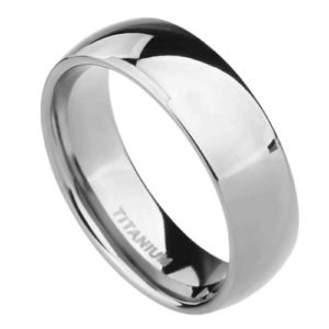bague de mariage en argent pour hommes ou bande de fiançailles anniversaire style traditionnel moderne poli toutes les tailles 6mm 8mm titane