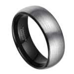 Innovator - Bague Tungstène pour Homme - Argent et Noir pour Homme 8mm