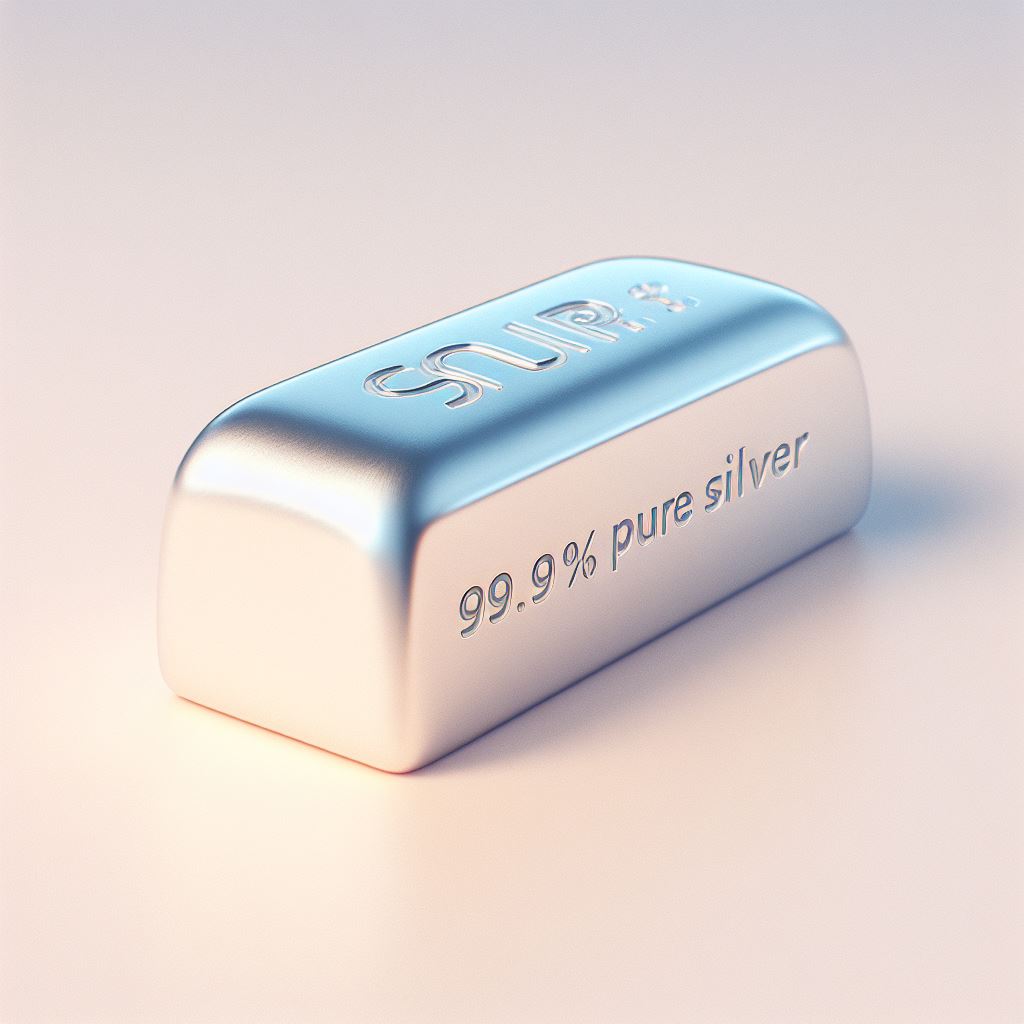 Un lingot d'argent pur à 99 %