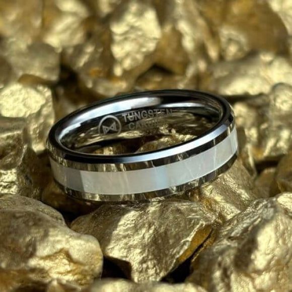 Bague Homme - Tungstène et Nacre