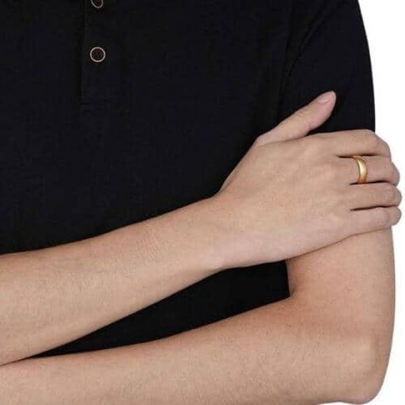 Bague Titane Homme - Or