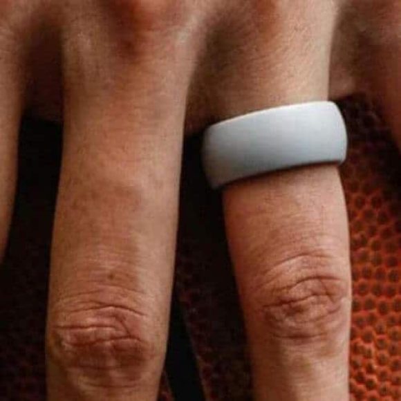 Bague Silicone Homme - Gris Clair