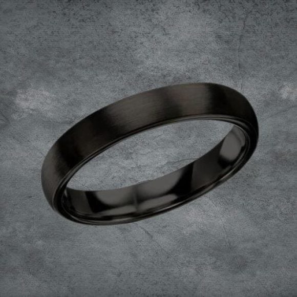 Bracelet fin pour homme, largeur 4mm, noir